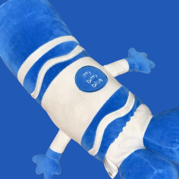 Crayola Experience Itty Bitty Blue Marker Plush Bean Bottom Crayon Toy 15” - Picture 7 of 8